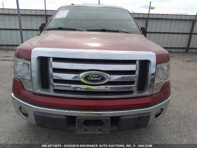 1FTRX12V89KC95304 - 2009 FORD F150 SUPER CAB RED photo 6