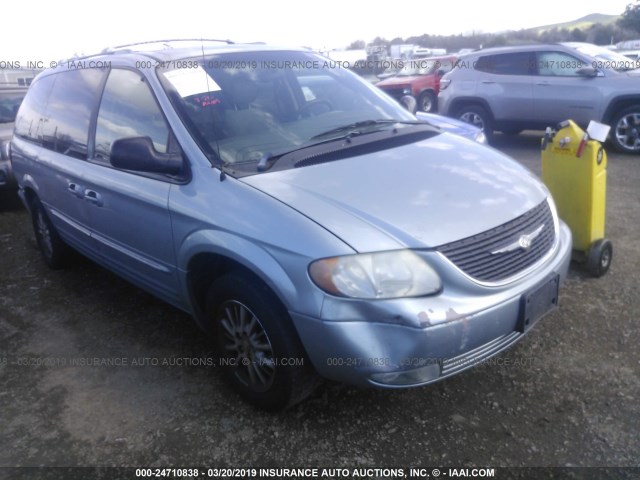 2C8GP64L52R779940 - 2002 CHRYSLER TOWN & COUNTRY LIMITED ლურჯი ფოტო 1