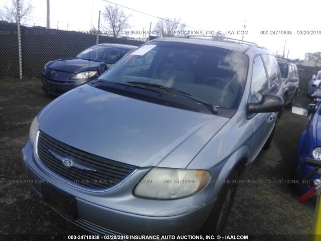 2C8GP64L52R779940 - 2002 CHRYSLER TOWN & COUNTRY LIMITED ლურჯი ფოტო 2