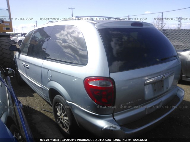 2C8GP64L52R779940 - 2002 CHRYSLER TOWN & COUNTRY LIMITED ლურჯი ფოტო 3
