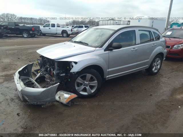 1B3CB4HA7AD665145 - 2010 DODGE CALIBER SXT SILVER photo 2