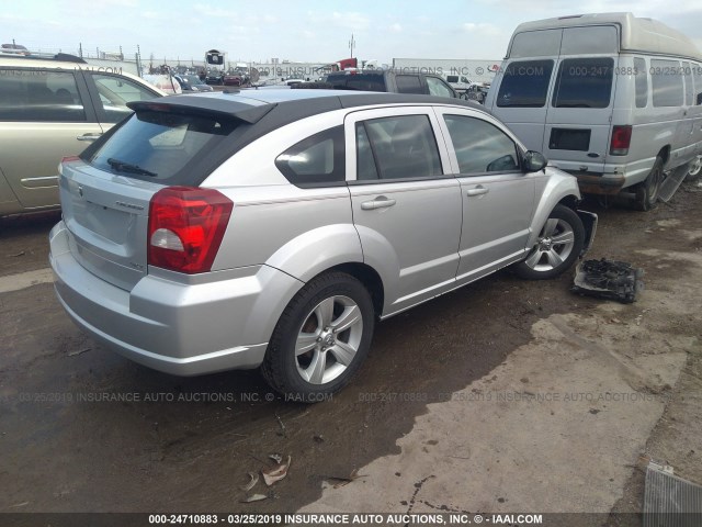 1B3CB4HA7AD665145 - 2010 DODGE CALIBER SXT SILVER photo 4