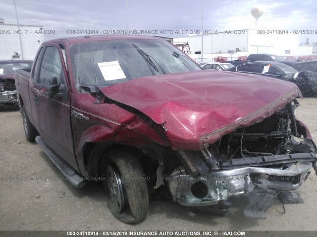 1FTFX1EF8CFA24248 - 2012 FORD F150 SUPER CAB RED photo 1