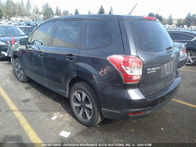 JF2SJAACXEH446493 - 2014 SUBARU FORESTER 2.5I GRAY photo 3