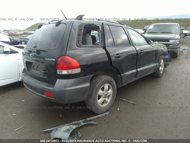 KM8SC13D26U037357 - 2006 HYUNDAI SANTA FE GLS/LIMITED BLACK photo 4