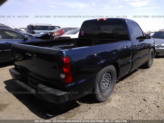 3GCEC14V26G182684 - 2006 CHEVROLET SILVERADO C1500 BLUE photo 4