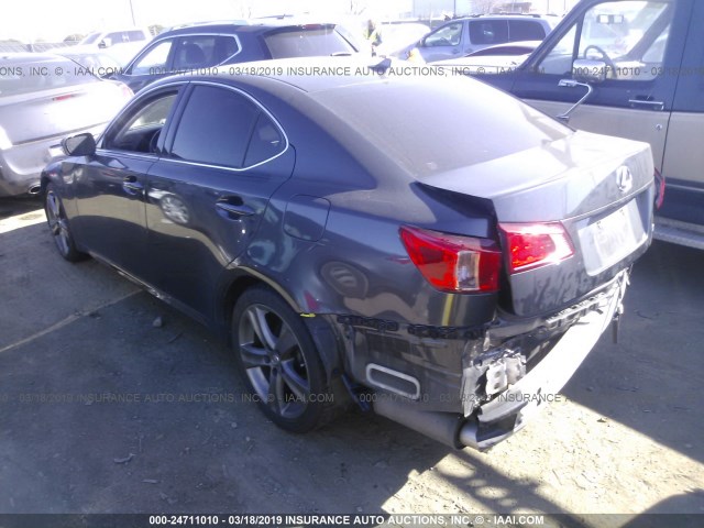 JTHBF5C24B5133818 - 2011 LEXUS IS 250 BLACK photo 3