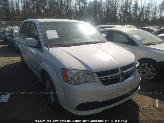 2C4RDGCG8ER127976 - 2014 DODGE GRAND CARAVAN SXT WHITE photo 1