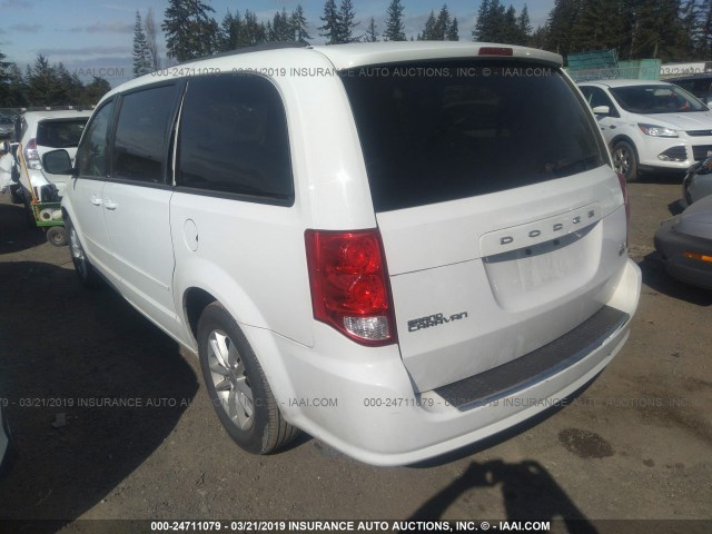 2C4RDGCG8ER127976 - 2014 DODGE GRAND CARAVAN SXT WHITE photo 3