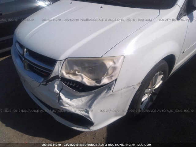 2C4RDGCG8ER127976 - 2014 DODGE GRAND CARAVAN SXT WHITE photo 6