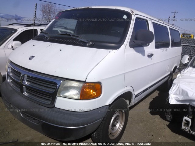 2B5WB25Z9YK178371 - 2000 DODGE RAM WAGON B2500 YELLOW photo 2