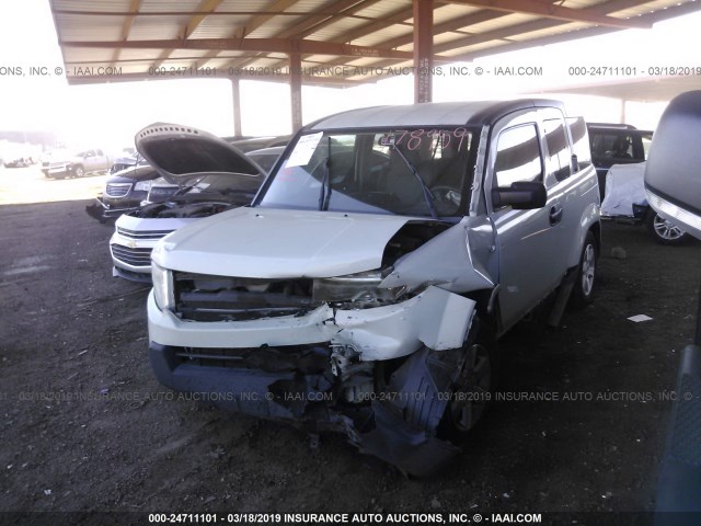 5J6YH2H74AL000750 - 2010 HONDA ELEMENT EX WHITE photo 2