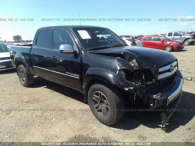 5TBET34126S510978 - 2006 TOYOTA TUNDRA DOUBLE CAB SR5 BLACK photo 1