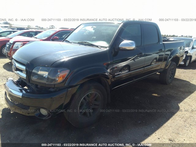 5TBET34126S510978 - 2006 TOYOTA TUNDRA DOUBLE CAB SR5 BLACK photo 2