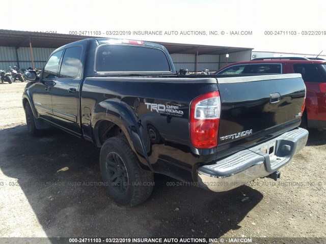 5TBET34126S510978 - 2006 TOYOTA TUNDRA DOUBLE CAB SR5 BLACK photo 3