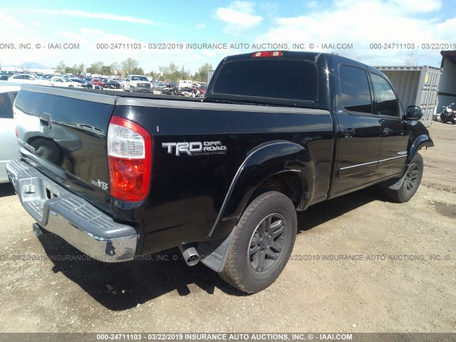 5TBET34126S510978 - 2006 TOYOTA TUNDRA DOUBLE CAB SR5 BLACK photo 4