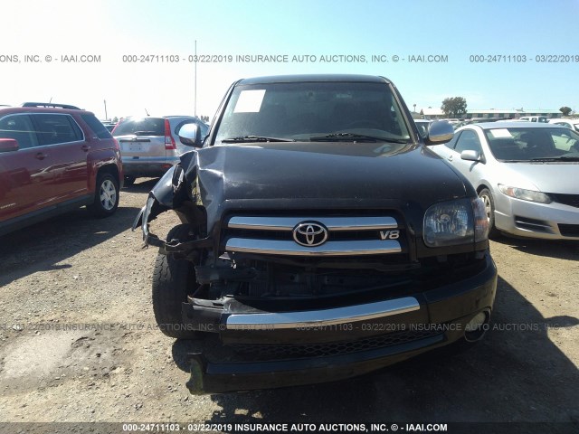 5TBET34126S510978 - 2006 TOYOTA TUNDRA DOUBLE CAB SR5 BLACK photo 6