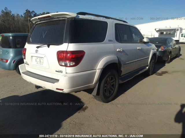 5TDZT34A56S282919 - 2006 TOYOTA SEQUOIA SR5 WHITE photo 4