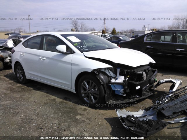 5NPD84LF6JH259629 - 2018 HYUNDAI ELANTRA SEL/VALUE/LIMITED WHITE photo 1