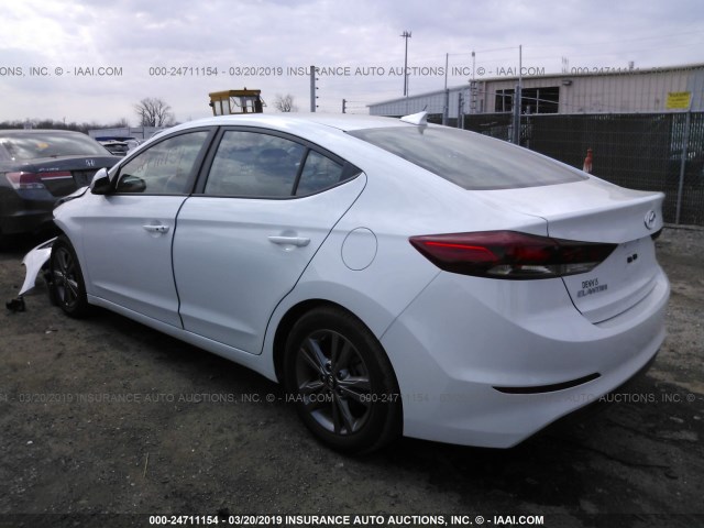 5NPD84LF6JH259629 - 2018 HYUNDAI ELANTRA SEL/VALUE/LIMITED WHITE photo 3