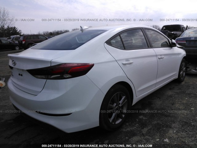 5NPD84LF6JH259629 - 2018 HYUNDAI ELANTRA SEL/VALUE/LIMITED WHITE photo 4