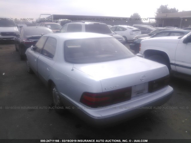 JT8UF11E0M0078833 - 1991 LEXUS LS 400 SILVER photo 3