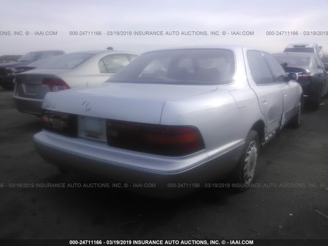 JT8UF11E0M0078833 - 1991 LEXUS LS 400 SILVER photo 4