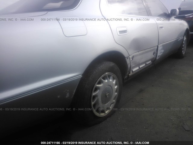 JT8UF11E0M0078833 - 1991 LEXUS LS 400 SILVER photo 6