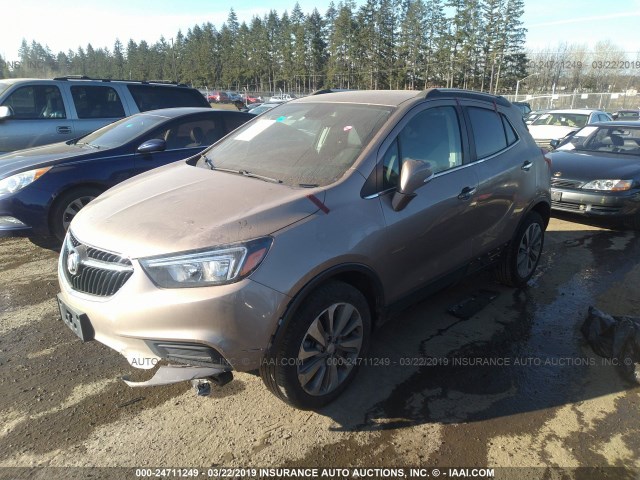 KL4CJASB7JB655948 - 2018 BUICK ENCORE PREFERRED GOLD photo 2