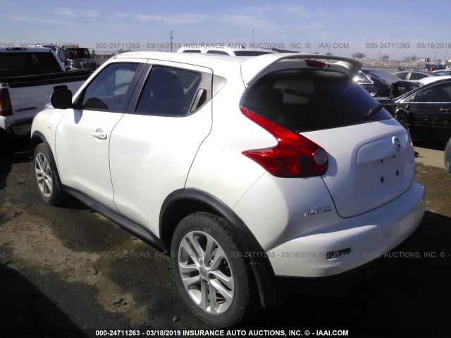 JN8AF5MR7DT207521 - 2013 NISSAN JUKE S/SV/SL WHITE photo 3