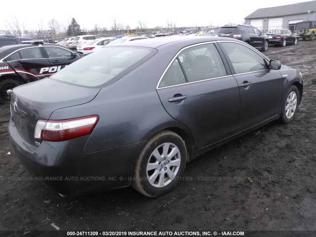 4T1BB46K08U031770 - 2008 TOYOTA CAMRY HYBRID GRAY photo 4