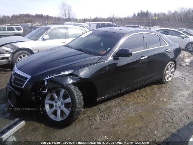 1G6AG5RX1D0160152 - 2013 CADILLAC ATS BLACK photo 2