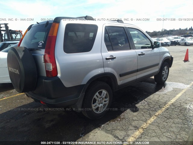 JHLRD78803C031608 - 2003 HONDA CR-V EX ვერცხლისფერი ფოტო 4