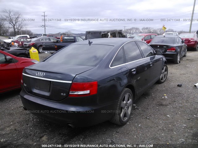 WAUAH74F78N065167 - 2008 AUDI A6 3.2 BLUE photo 4