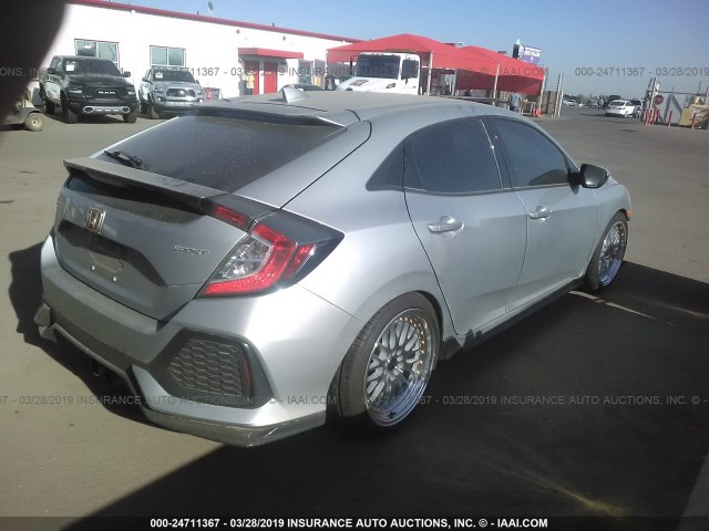 SHHFK7H44HU205577 - 2017 HONDA CIVIC SPORT Srebrny zdjęcie 4