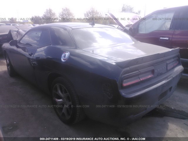 2C3CDZBG9FH723581 - 2015 DODGE CHALLENGER SXT PLUS BLACK photo 3