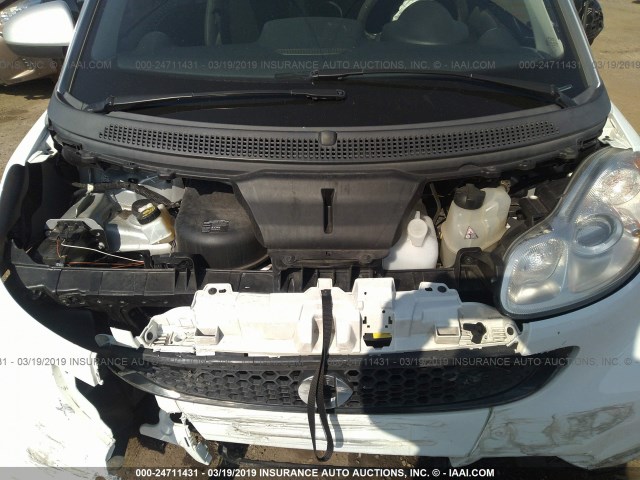 WMEEJ3BA1EK732869 - 2014 SMART FORTWO PURE/PASSION WHITE photo 10