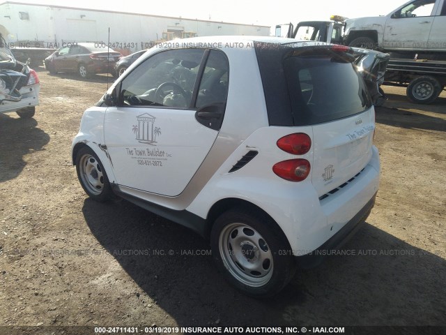 WMEEJ3BA1EK732869 - 2014 SMART FORTWO PURE/PASSION WHITE photo 3