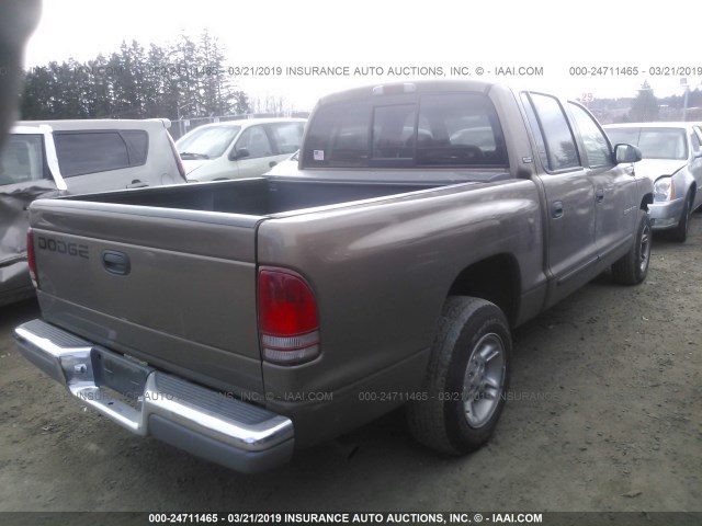 1B7GL2AN5YS674642 - 2000 DODGE DAKOTA QUAD GOLD photo 4