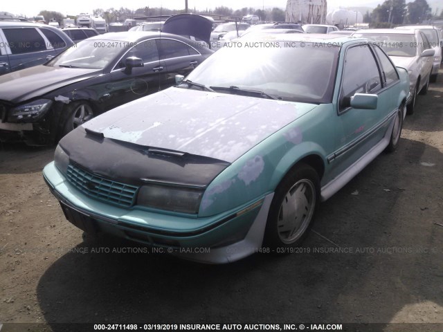 1G1LW14T8LY213508 - 1990 CHEVROLET BERETTA GT TURQUOISE photo 2