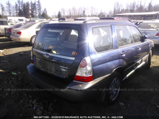 JF1SG67606H736227 - 2006 SUBARU FORESTER 2.5X LL BEAN BLUE photo 4