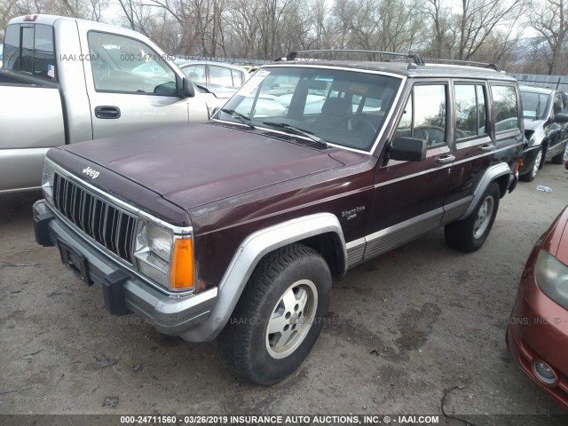 1J4FJ58S9NL167953 - 1992 JEEP CHEROKEE LAREDO BROWN photo 2