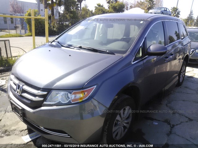 5FNRL5H62GB119233 - 2016 HONDA ODYSSEY EXL GRAY photo 2