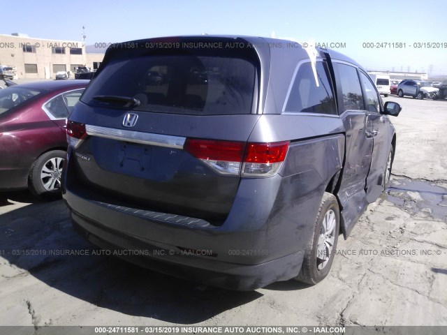 5FNRL5H62GB119233 - 2016 HONDA ODYSSEY EXL GRAY photo 4