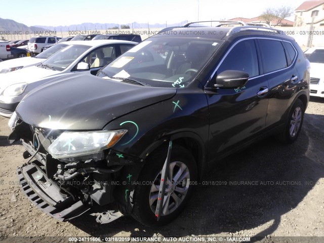 5N1AT2MTXEC857567 - 2014 NISSAN ROGUE S/SL/SV GRAY photo 2