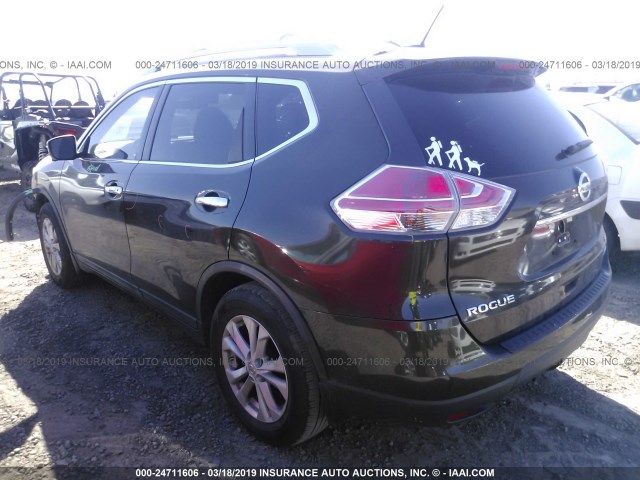 5N1AT2MTXEC857567 - 2014 NISSAN ROGUE S/SL/SV GRAY photo 3