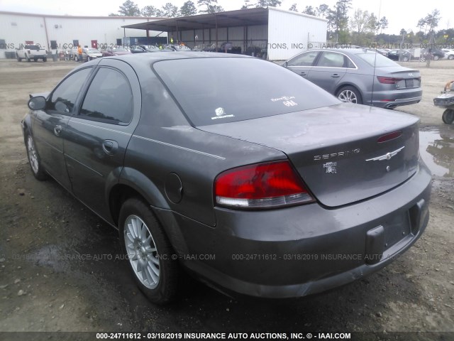 1C3EL46X44N367781 - 2004 CHRYSLER SEBRING LX GRAY photo 3