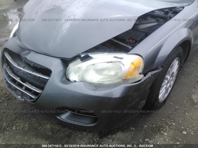 1C3EL46X44N367781 - 2004 CHRYSLER SEBRING LX GRAY photo 6