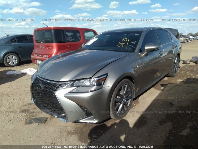 JTHBZ1BL9JA015988 - 2018 LEXUS GS 350/BASE/F SPORT GRAY photo 2