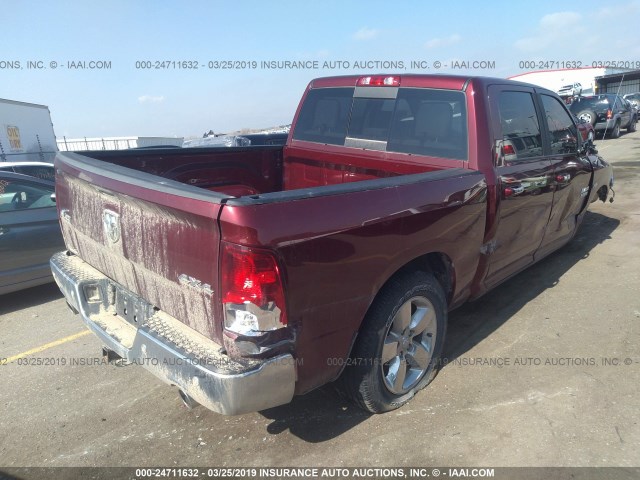 3C6RR7LTXJG226787 - 2018 RAM 1500 SLT RED photo 4